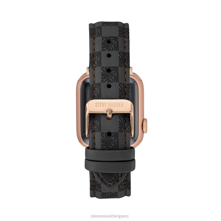 Steve Madden accesorio unisexo Correa de reloj con logo de bloque de Apple Watch 42-44 mm 4DZJ837 gris