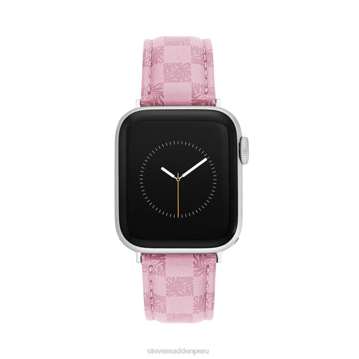 Steve Madden accesorio unisexo Correa de reloj con logo de bloque de Apple Watch 42-44 mm 4DZJ839 rosa