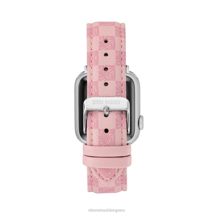 Steve Madden accesorio unisexo Correa de reloj con logo de bloque de Apple Watch 42-44 mm 4DZJ839 rosa