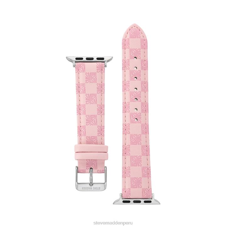 Steve Madden accesorio unisexo Correa de reloj con logo de bloque de Apple Watch de 38-40 mm 4DZJ825 rosa
