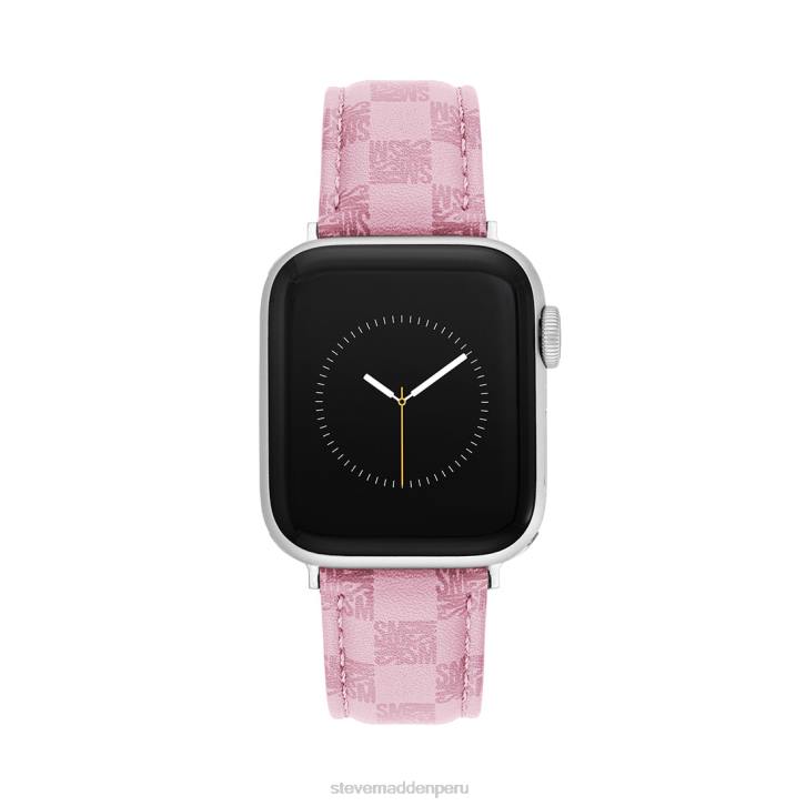 Steve Madden accesorio unisexo Correa de reloj con logo de bloque de Apple Watch de 38-40 mm 4DZJ825 rosa
