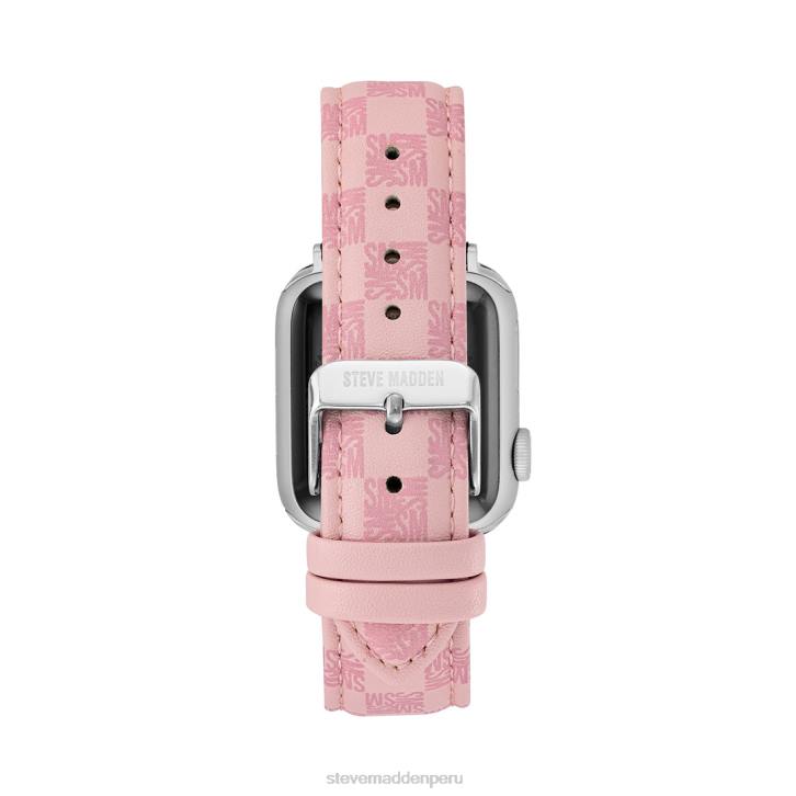 Steve Madden accesorio unisexo Correa de reloj con logo de bloque de Apple Watch de 38-40 mm 4DZJ825 rosa