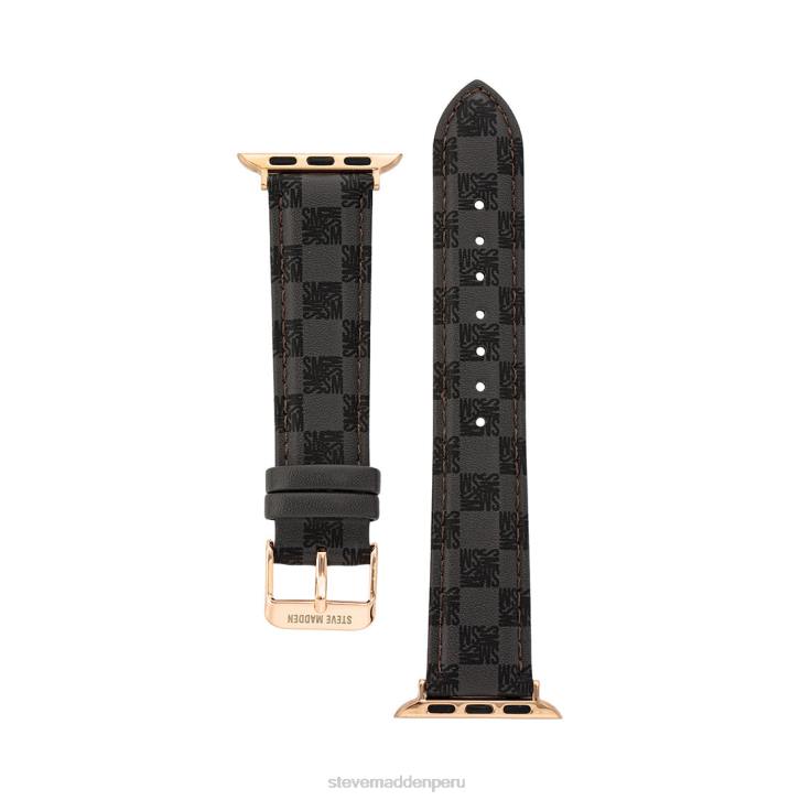 Steve Madden accesorio unisexo Correa de reloj con logo de bloque de Apple Watch de 38-40 mm 4DZJ842 gris