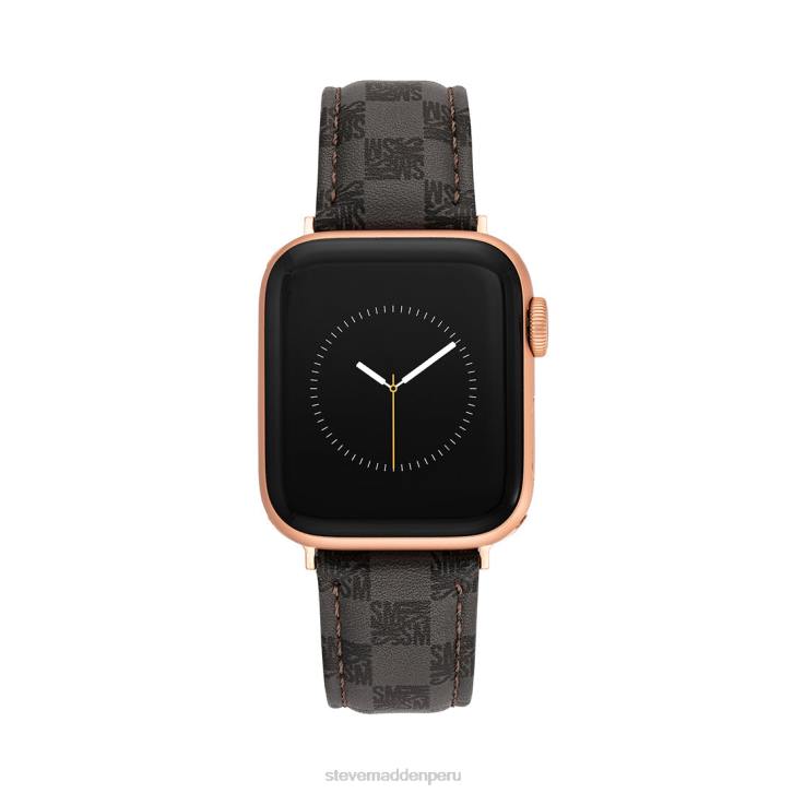 Steve Madden accesorio unisexo Correa de reloj con logo de bloque de Apple Watch de 38-40 mm 4DZJ842 gris