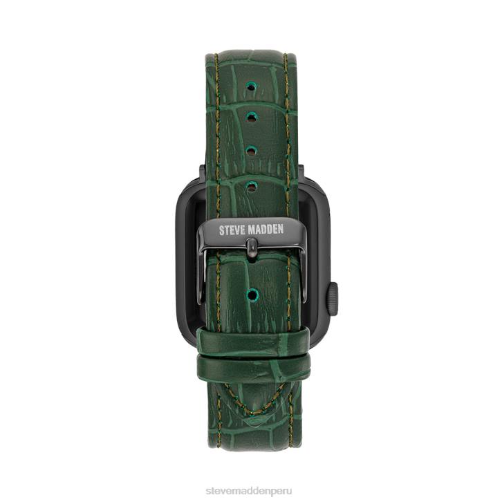 Steve Madden accesorio unisexo Correa de reloj texturizada para Apple Watch de 38-40 mm. 4DZJ851 verde
