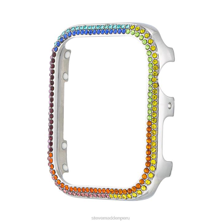 Steve Madden accesorio unisexo parachoques del reloj de manzana 42-44 mm 4DZJ843 plata múltiple