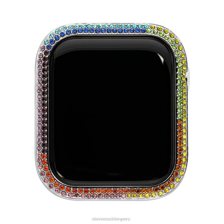Steve Madden accesorio unisexo parachoques del reloj de manzana 42-44 mm 4DZJ843 plata múltiple
