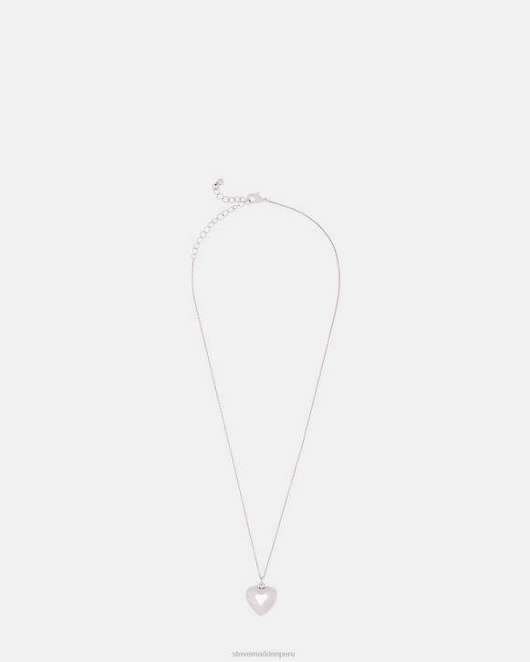 Steve Madden accesorio unisexo collar con colgante de corazón 4DZJ811 plata