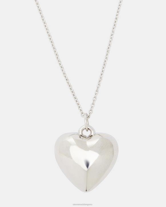 Steve Madden accesorio unisexo collar con colgante de corazón 4DZJ811 plata