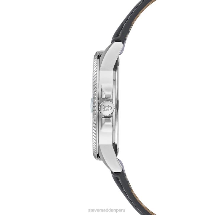 Steve Madden accesorio unisexo reloj clásico en relieve 4DZJ831 negro