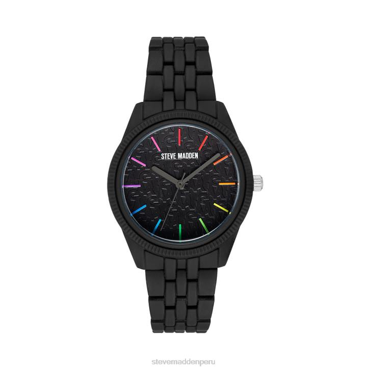 Steve Madden accesorio unisexo reloj con recubrimiento en polvo 4DZJ822 negro