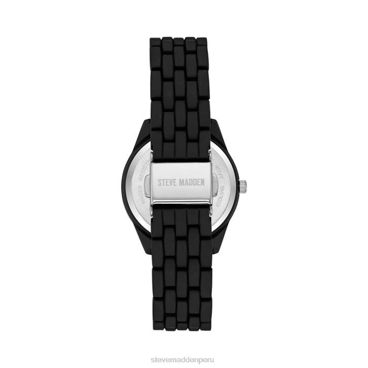 Steve Madden accesorio unisexo reloj con recubrimiento en polvo 4DZJ822 negro