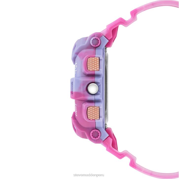 Steve Madden accesorio unisexo reloj deportivo extragrande teñido anudado 4DZJ824 rosa