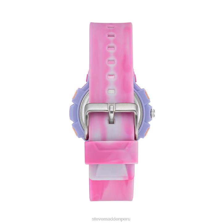 Steve Madden accesorio unisexo reloj deportivo extragrande teñido anudado 4DZJ824 rosa