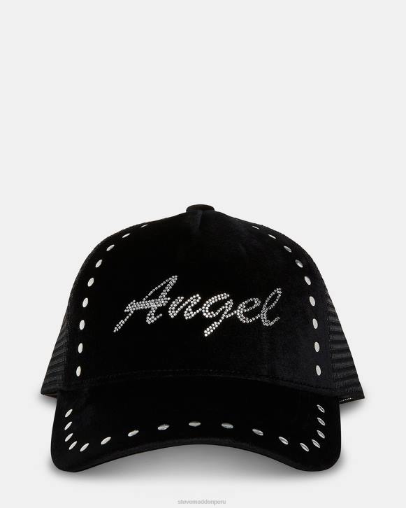 Steve Madden accesorio unisexo sombrero de camionero de ángel de terciopelo 4DZJ868 negro