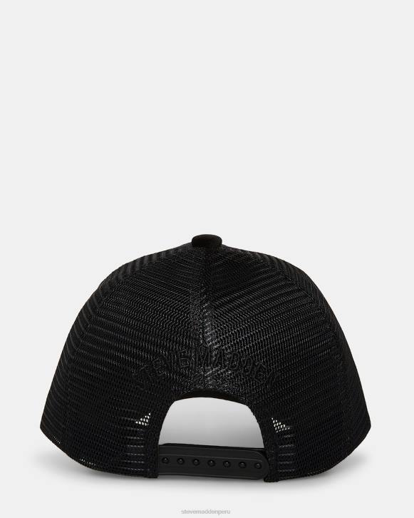 Steve Madden accesorio unisexo sombrero de camionero de ángel de terciopelo 4DZJ868 negro