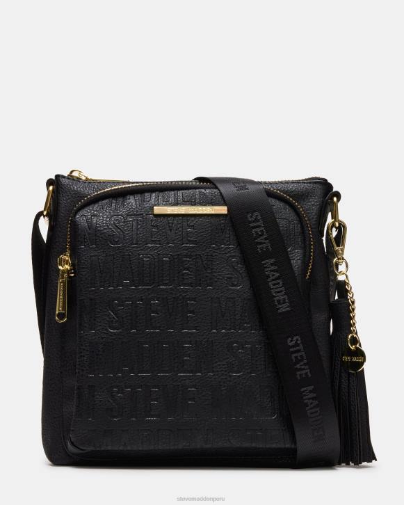 Steve Madden bolsa unisexo bandolera con logo 4DZJ355 negro