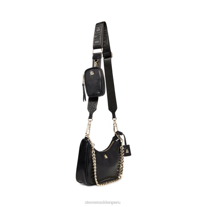 Steve Madden bolsa unisexo lagarto vital 4DZJ409 negro