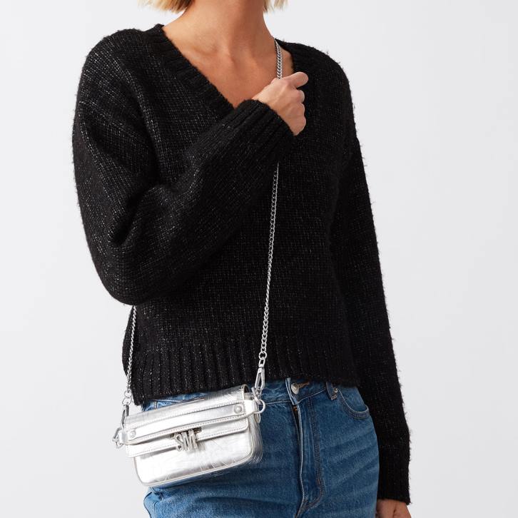 Steve Madden bolsa unisexo montaña rusa 4DZJ408 plata