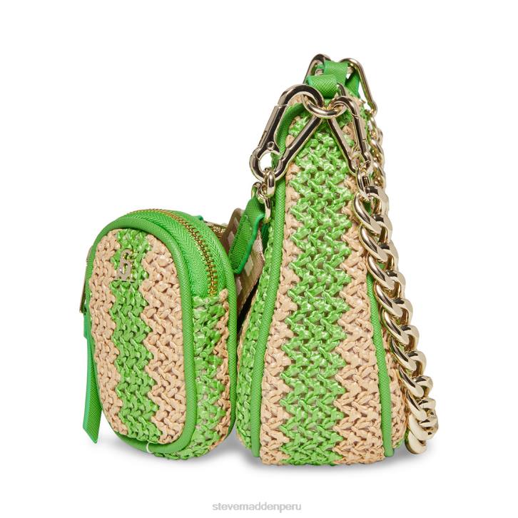 Steve Madden bolsa unisexo rafia bvital 4DZJ415 verde