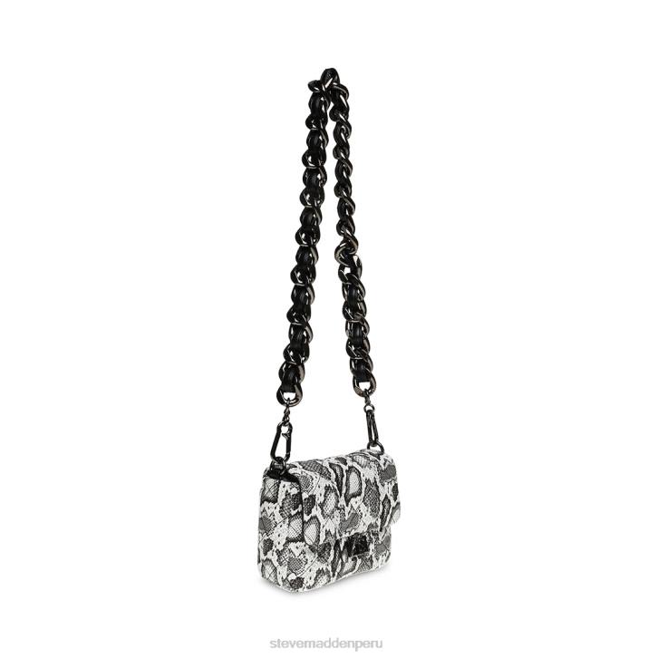 Steve Madden bolsa unisexo serpiente bheara 4DZJ422 blanco negro