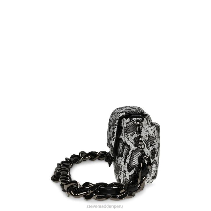 Steve Madden bolsa unisexo serpiente bheara 4DZJ422 blanco negro