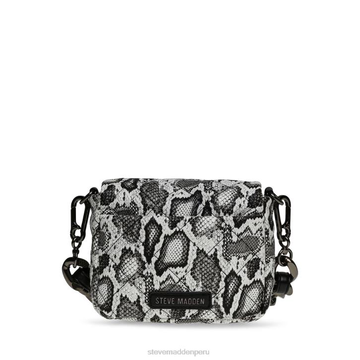 Steve Madden bolsa unisexo serpiente bheara 4DZJ422 blanco negro