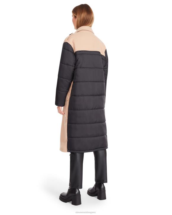 Steve Madden agotador mujer abrigo de sabana 4DZJ619 tela camello