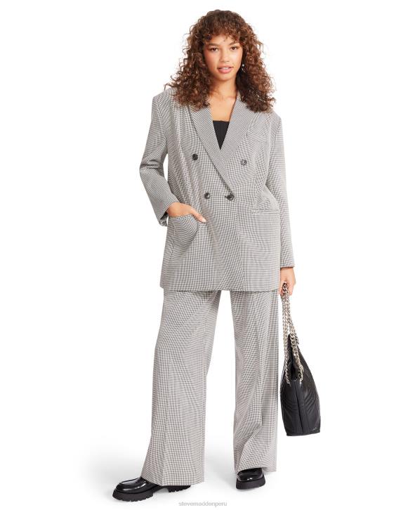 Steve Madden agotador mujer blazer a cuadros isabella 4DZJ620 negro