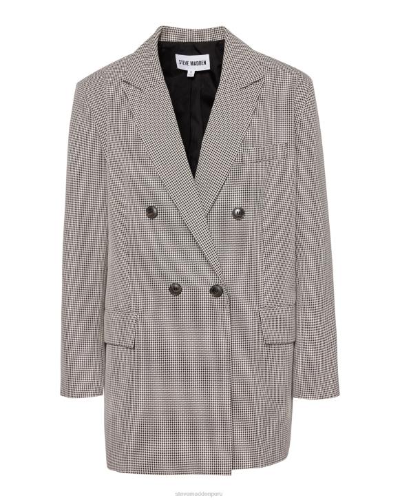 Steve Madden agotador mujer blazer a cuadros isabella 4DZJ620 negro