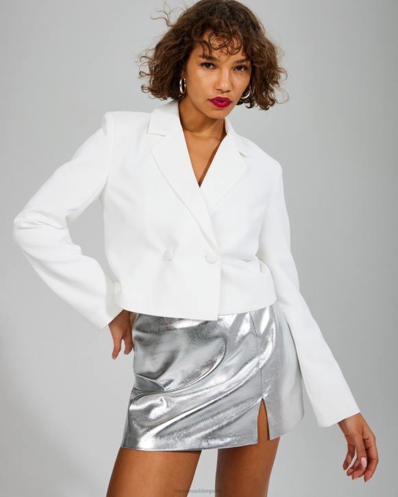 Steve Madden agotador mujer chaqueta kurtney 4DZJ588 blanco