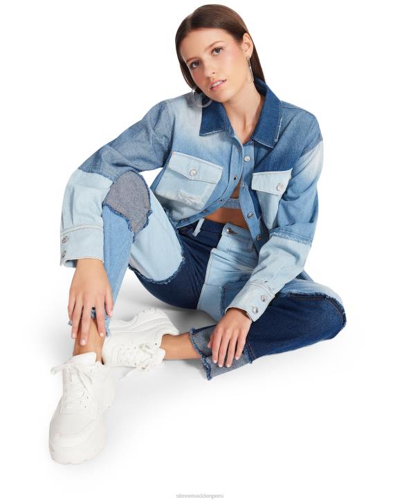 Steve Madden agotador mujer chaqueta kylie 4DZJ628 tela de mezclilla