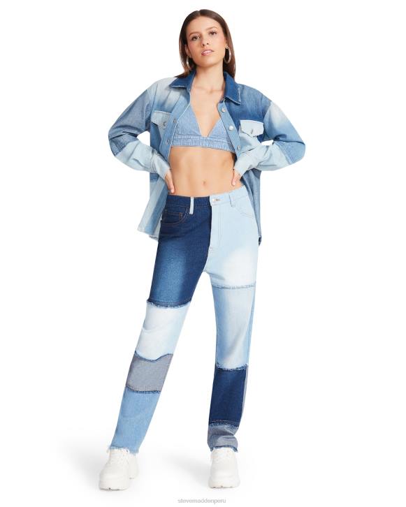Steve Madden agotador mujer chaqueta kylie 4DZJ628 tela de mezclilla