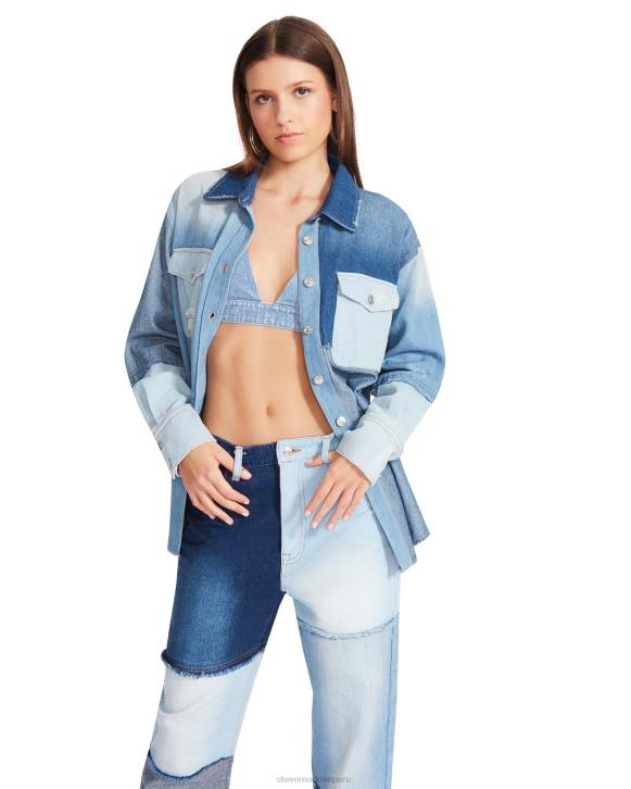 Steve Madden agotador mujer chaqueta kylie 4DZJ628 tela de mezclilla