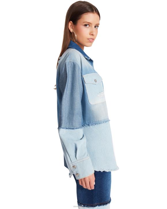 Steve Madden agotador mujer chaqueta kylie 4DZJ628 tela de mezclilla