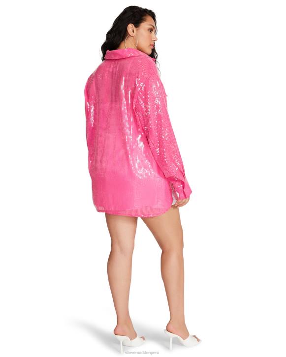 Steve Madden agotador mujer chaqueta symone 4DZJ581 Rosa caliente