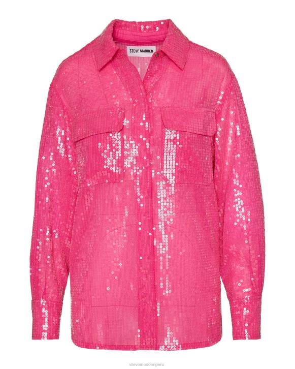 Steve Madden agotador mujer chaqueta symone 4DZJ581 Rosa caliente