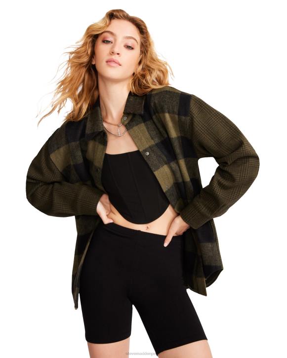 Steve Madden agotador mujer sofia shacket 4DZJ623 verde