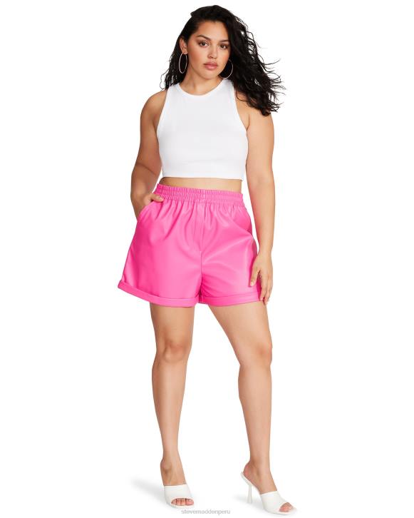 Steve Madden agotador mujer fonda corta 4DZJ639 Rosa caliente