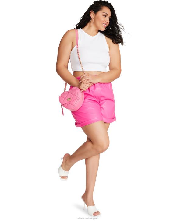 Steve Madden agotador mujer fonda corta 4DZJ639 Rosa caliente
