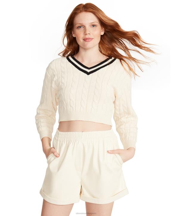 Steve Madden agotador mujer fonda corta vainilla 4DZJ662 crema
