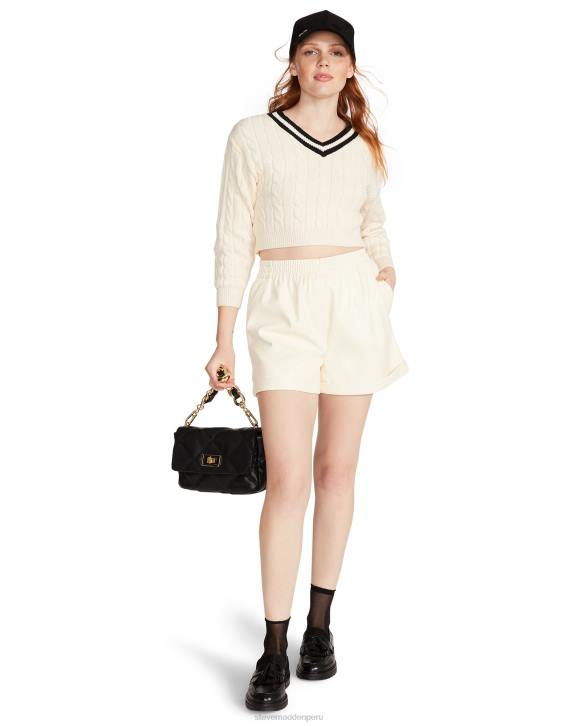 Steve Madden agotador mujer fonda corta vainilla 4DZJ662 crema