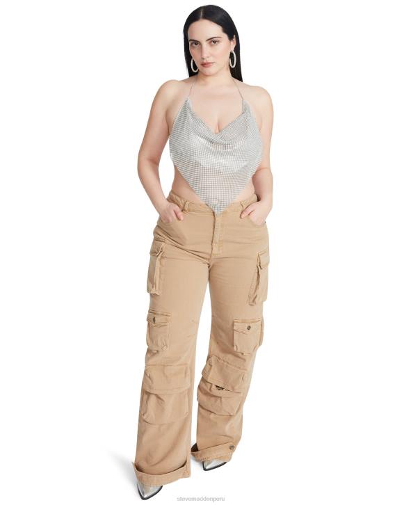 Steve Madden agotador mujer pantalón brody 4DZJ633 gris pardo