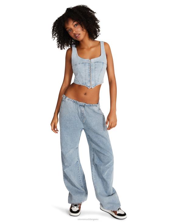 Steve Madden agotador mujer pantalón de paracaídas pia 4DZJ636 tela de mezclilla