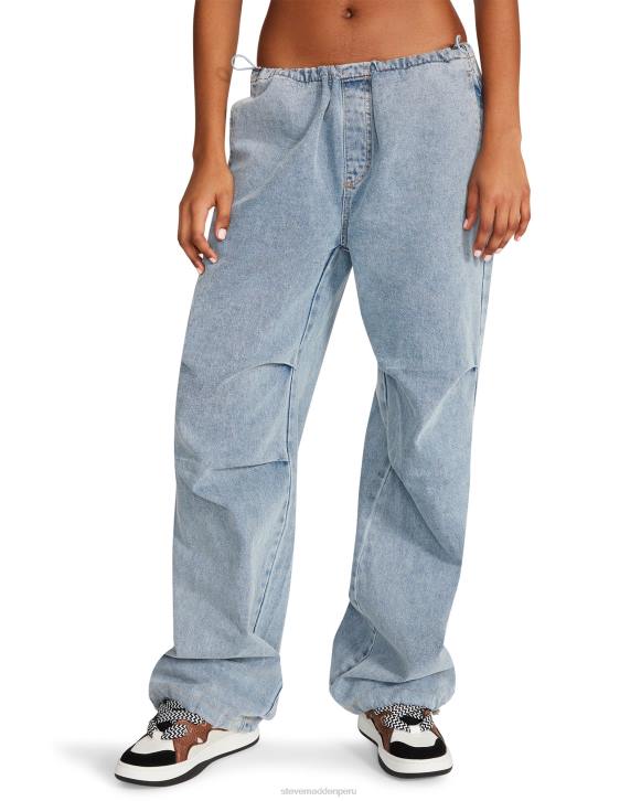 Steve Madden agotador mujer pantalón de paracaídas pia 4DZJ636 tela de mezclilla