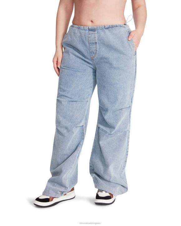 Steve Madden agotador mujer pantalón de paracaídas pia 4DZJ636 tela de mezclilla