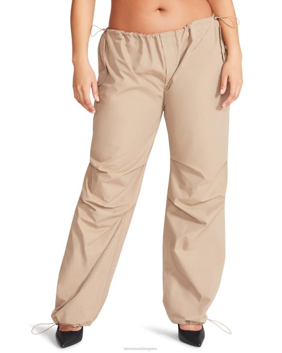 Steve Madden agotador mujer pantalón de paracaídas pia 4DZJ655 caqui/beige