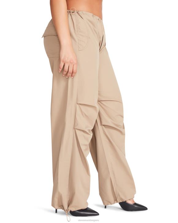Steve Madden agotador mujer pantalón de paracaídas pia 4DZJ655 caqui/beige