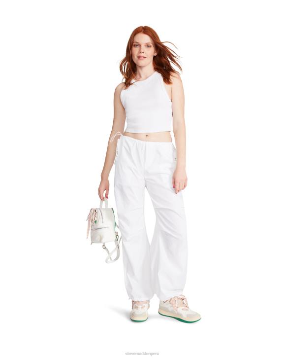 Steve Madden agotador mujer pantalón de paracaídas pia 4DZJ660 blanco