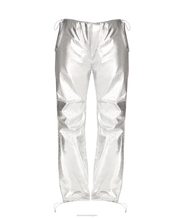Steve Madden agotador mujer pantalón de paracaídas pia 4DZJ668 plata